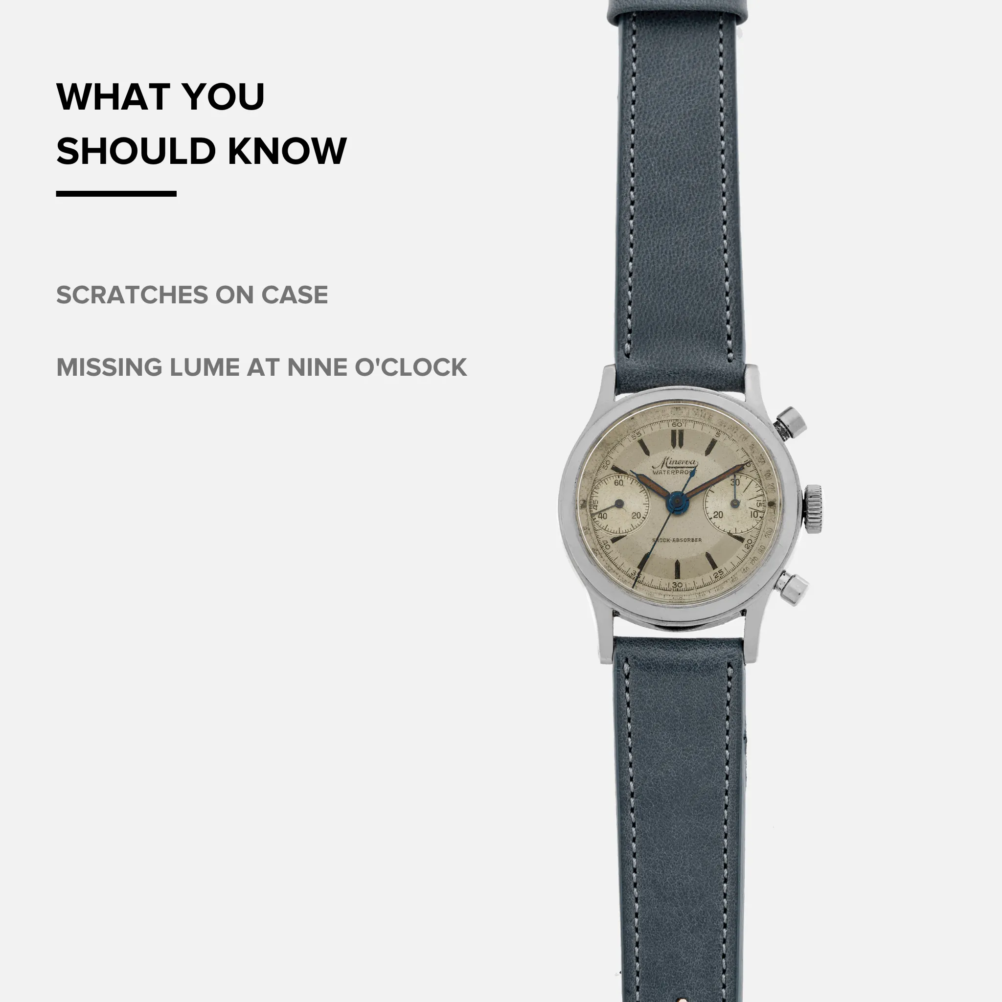 1940s Minerva Chronograph Ref. 1335 With Two-Tone Dial