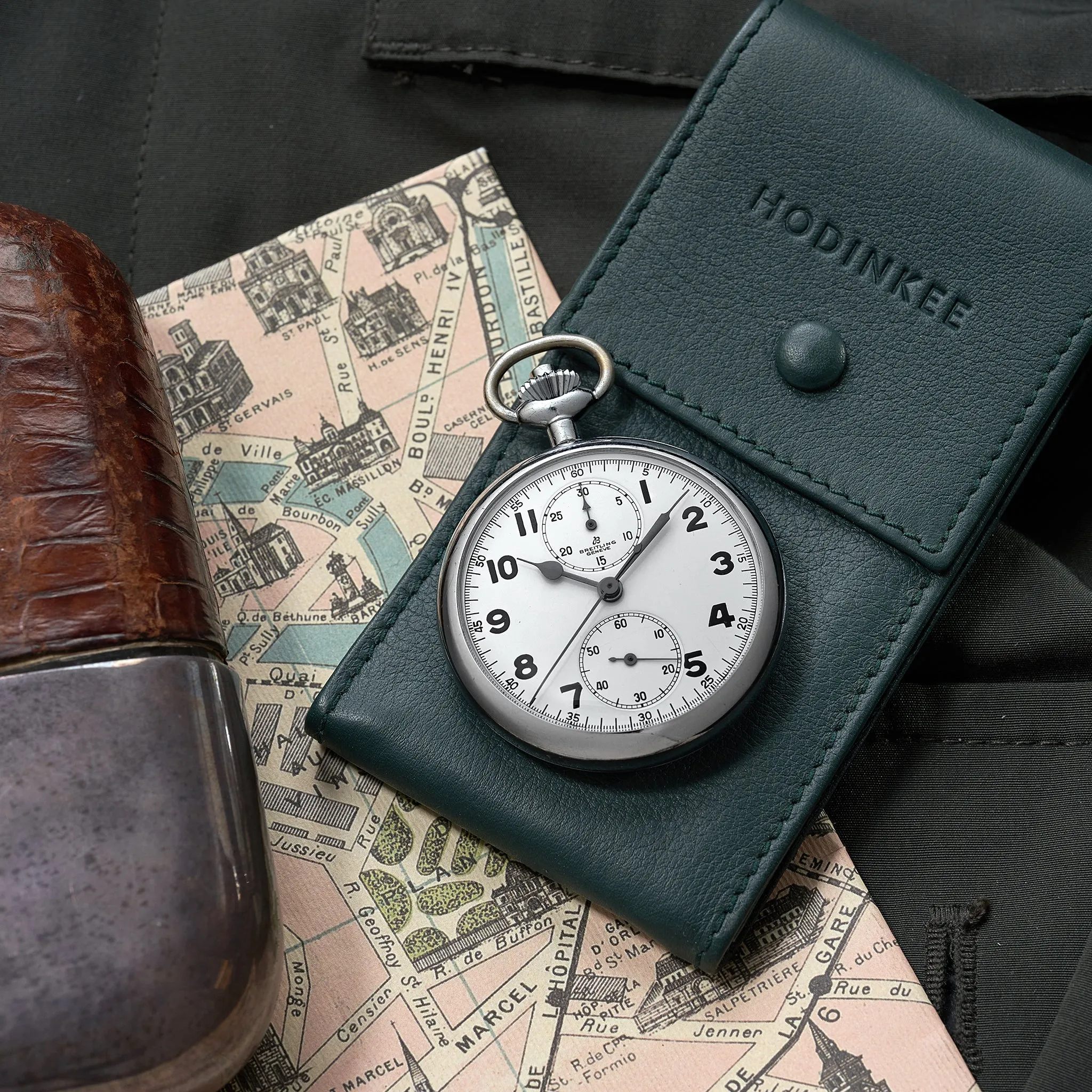 1950s Breitling Chronograph Pocket Watch