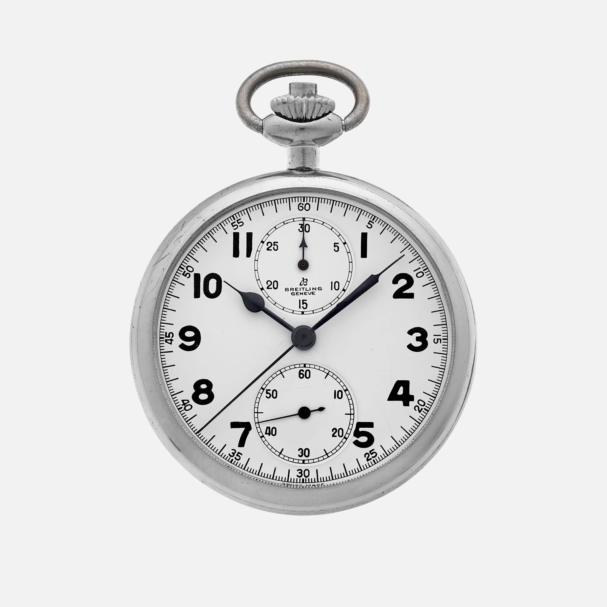 1950s Breitling Chronograph Pocket Watch