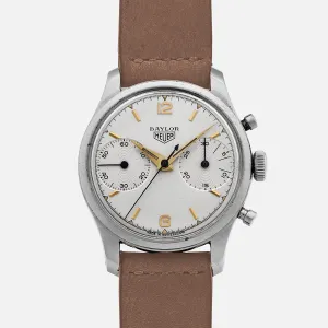 1950s Heuer 'Pre Carrera' Chronograph Ref. 404 Retailed by Baylor