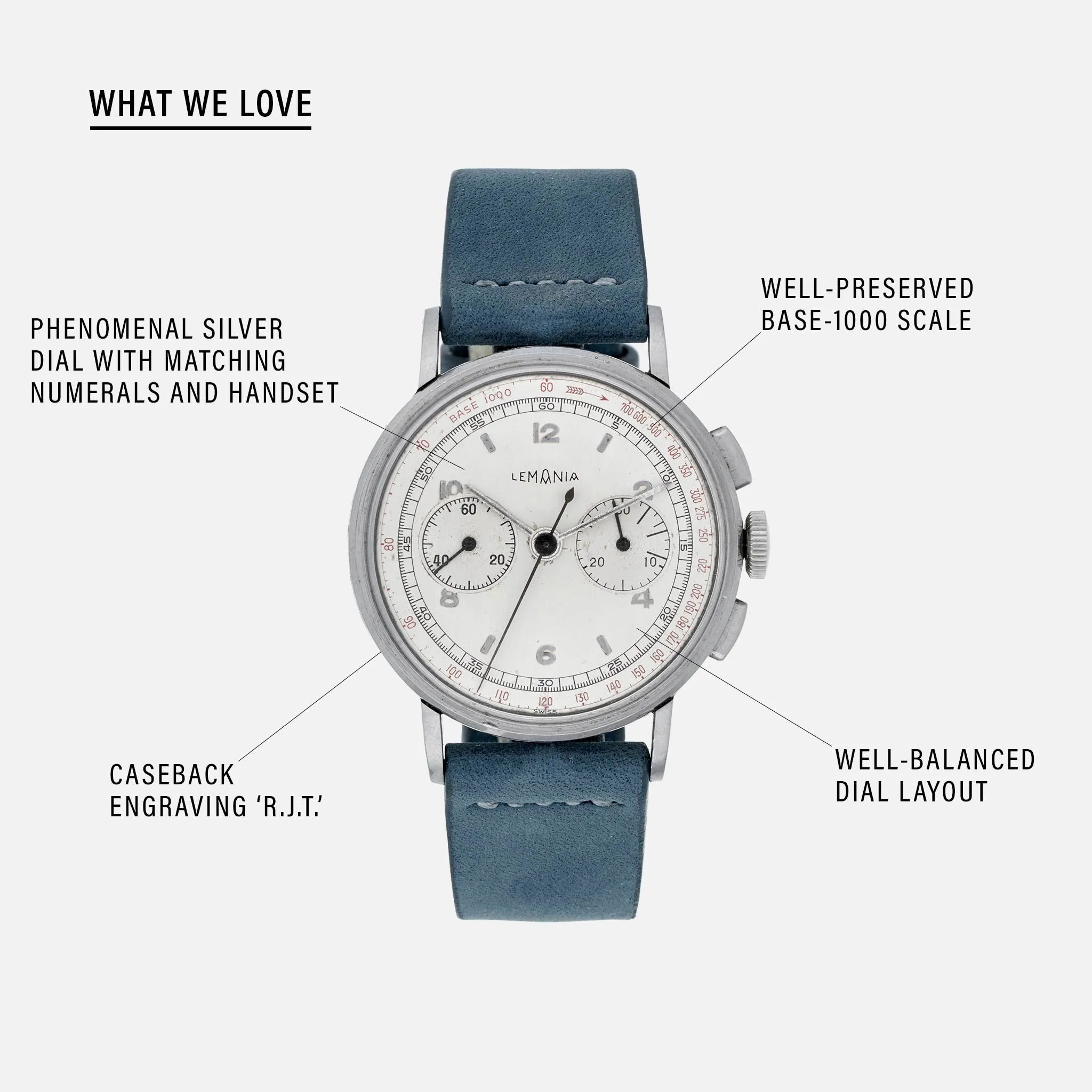 1950s Lemania Chronograph With CH27 Movement