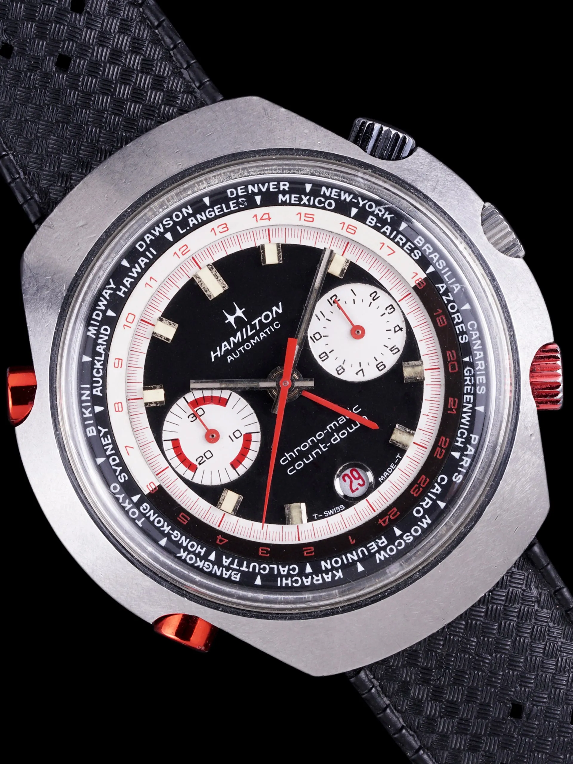 1970s Hamilton Count-Down GMT Chrono-Matic (Ref. 141001-3)