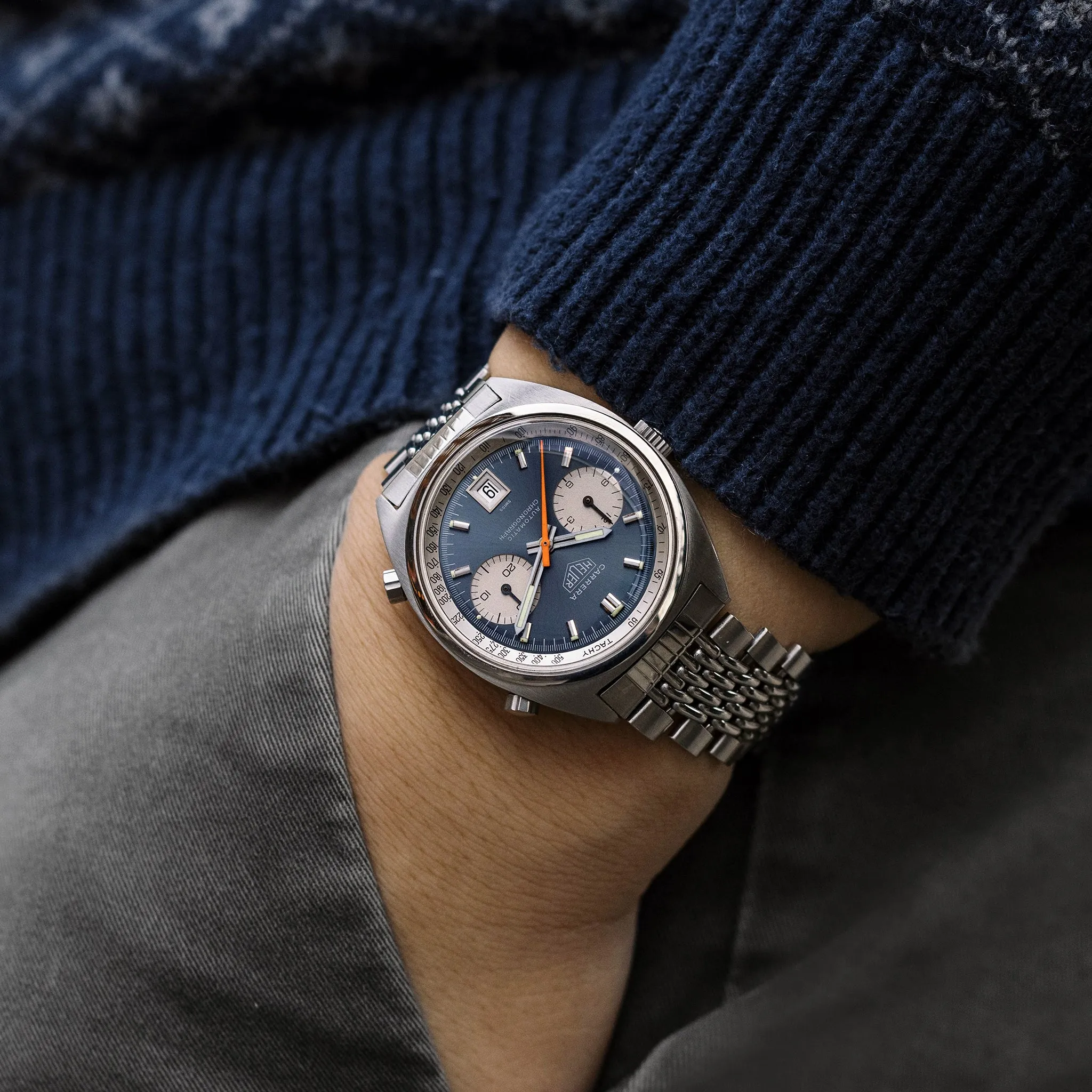 1970s Heuer Carrera Ref. 1153N With Gay Frères Bracelet