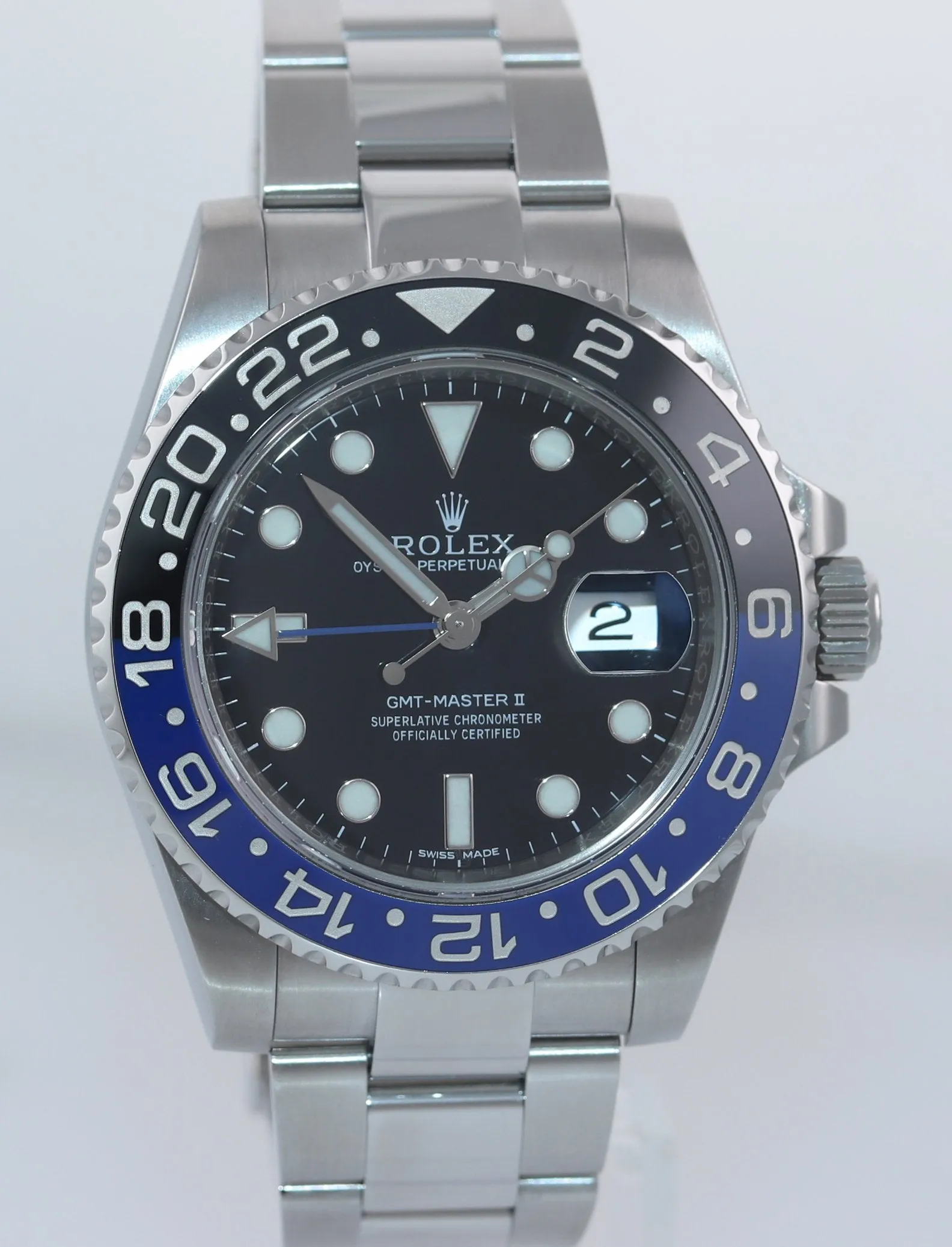 2016 Rolex GMT Master II 116710 BLNR Steel Ceramic Batman Blue Watch Box