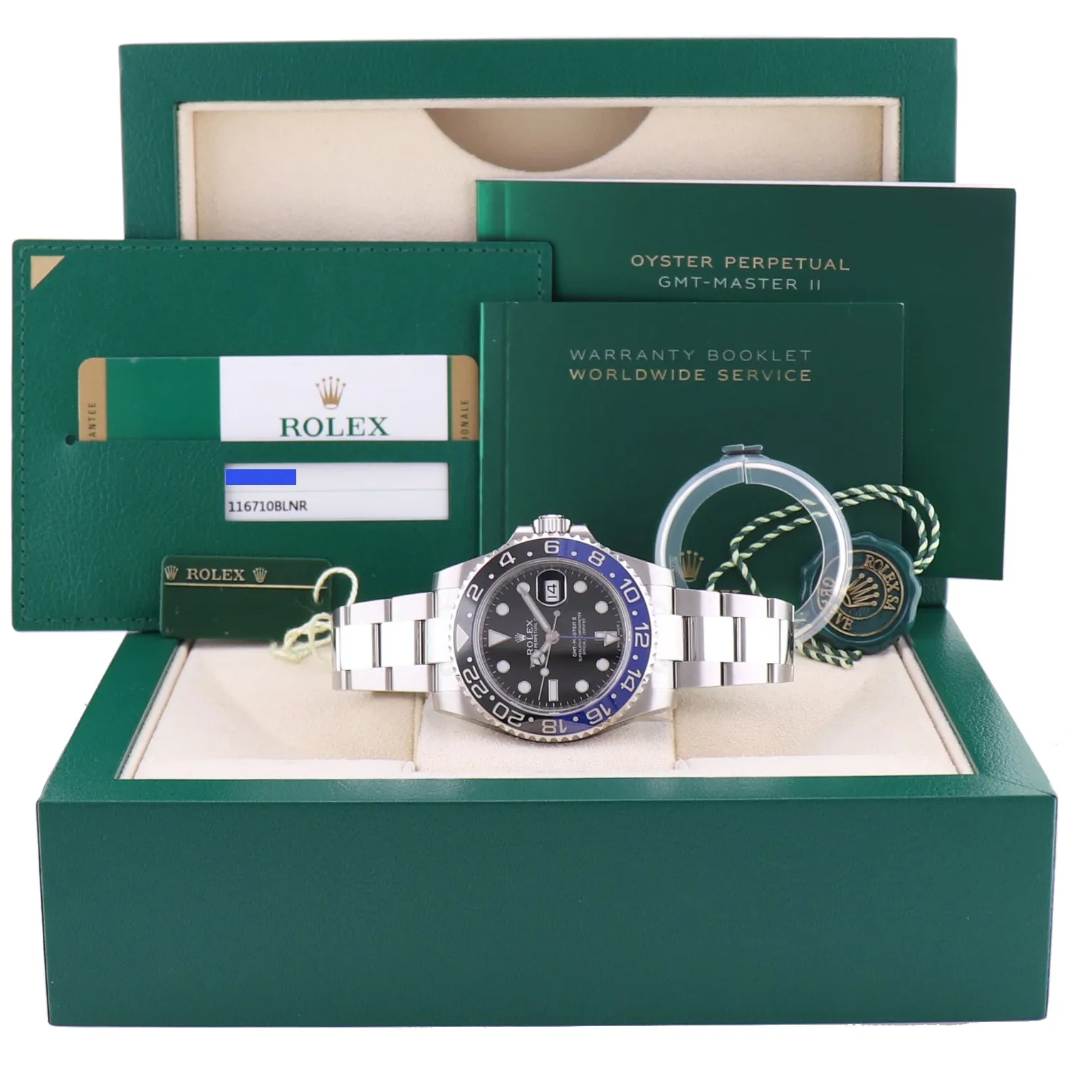 2018 NEW STICKERS PAPERS Rolex GMT Master Blue 116710 BLNR Ceramic Batman Watch