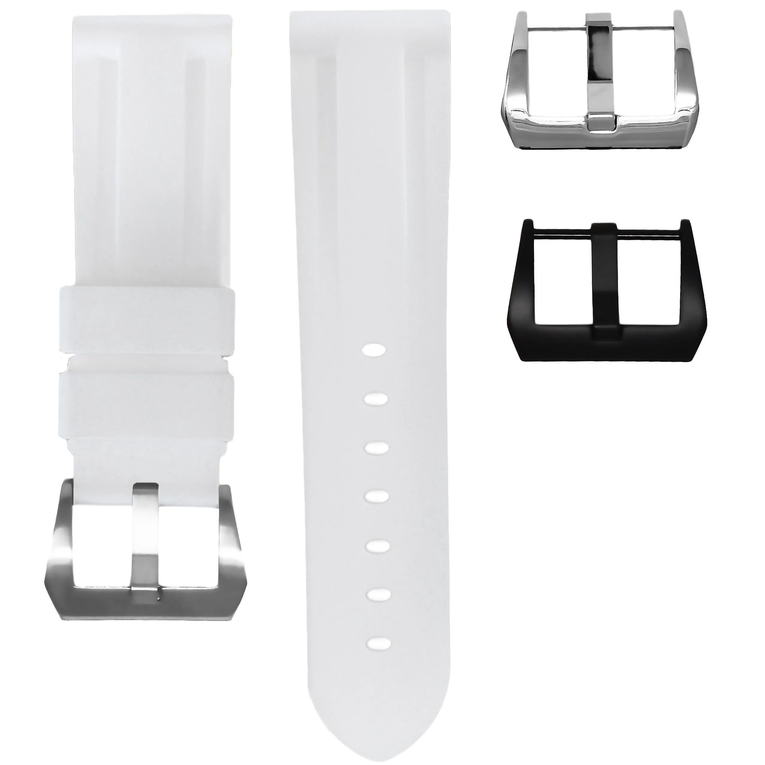 24MM LUG WIDTH STRAP - ARCTIC WHITE RUBBER