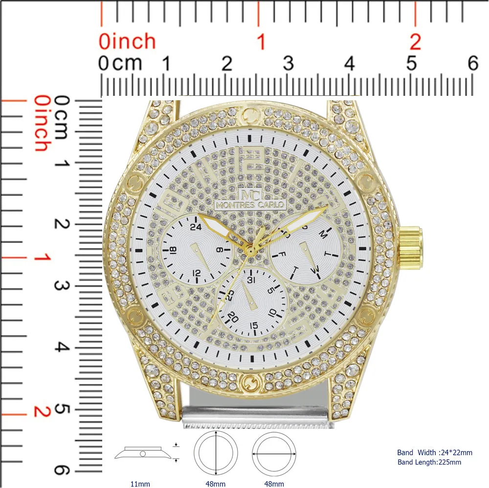 5430-Montres Carlo Mesh Band Watch