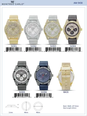 5430-Montres Carlo Mesh Band Watch