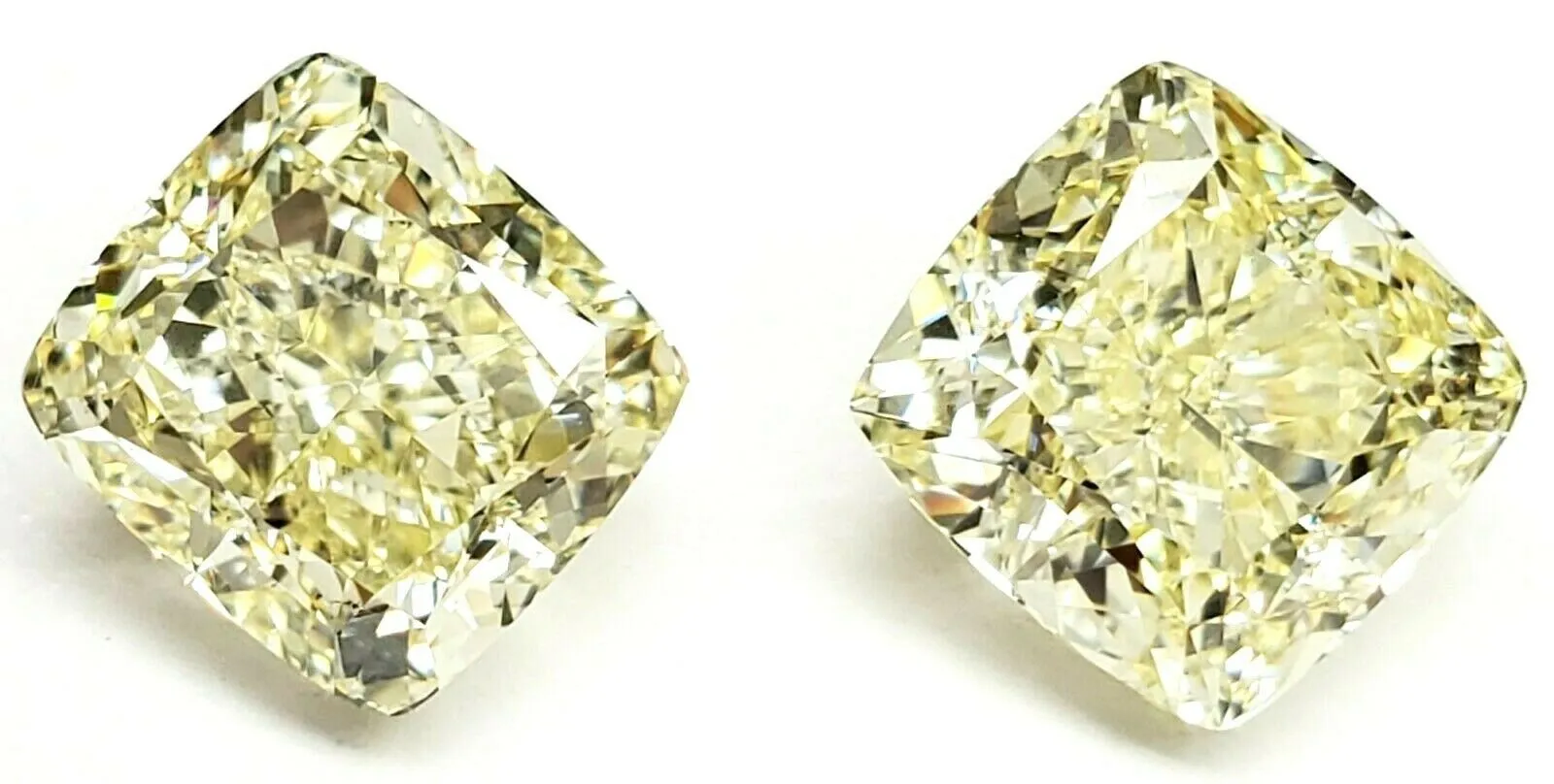 8 CT Drop Earrings Natural Yellow Color Diamonds Pair Cushion Cut GIA Certified
