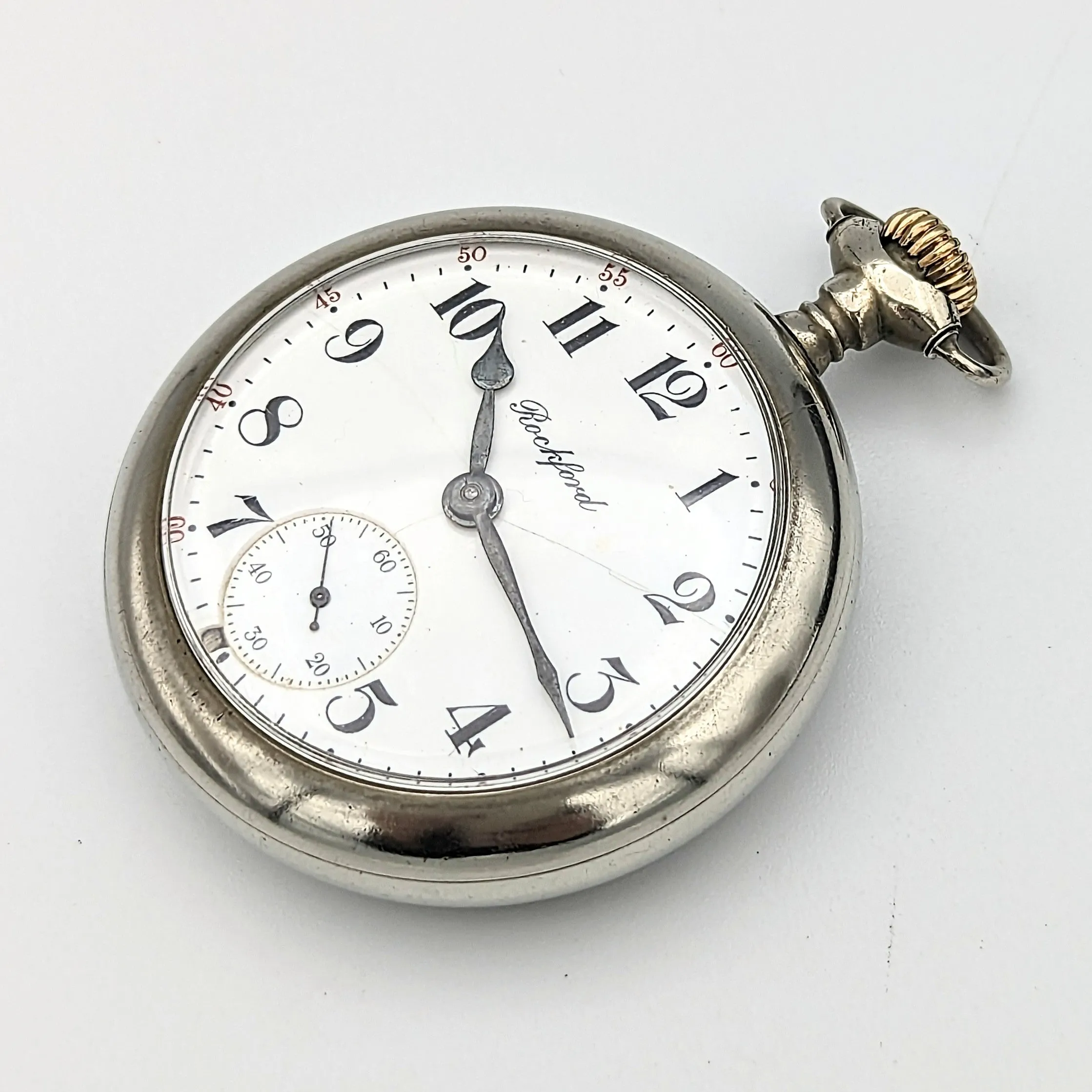 Antique 1910 ROCKFORD Pocket Watch Size 18s Grade 935 17 Jewels Pocket Watch
