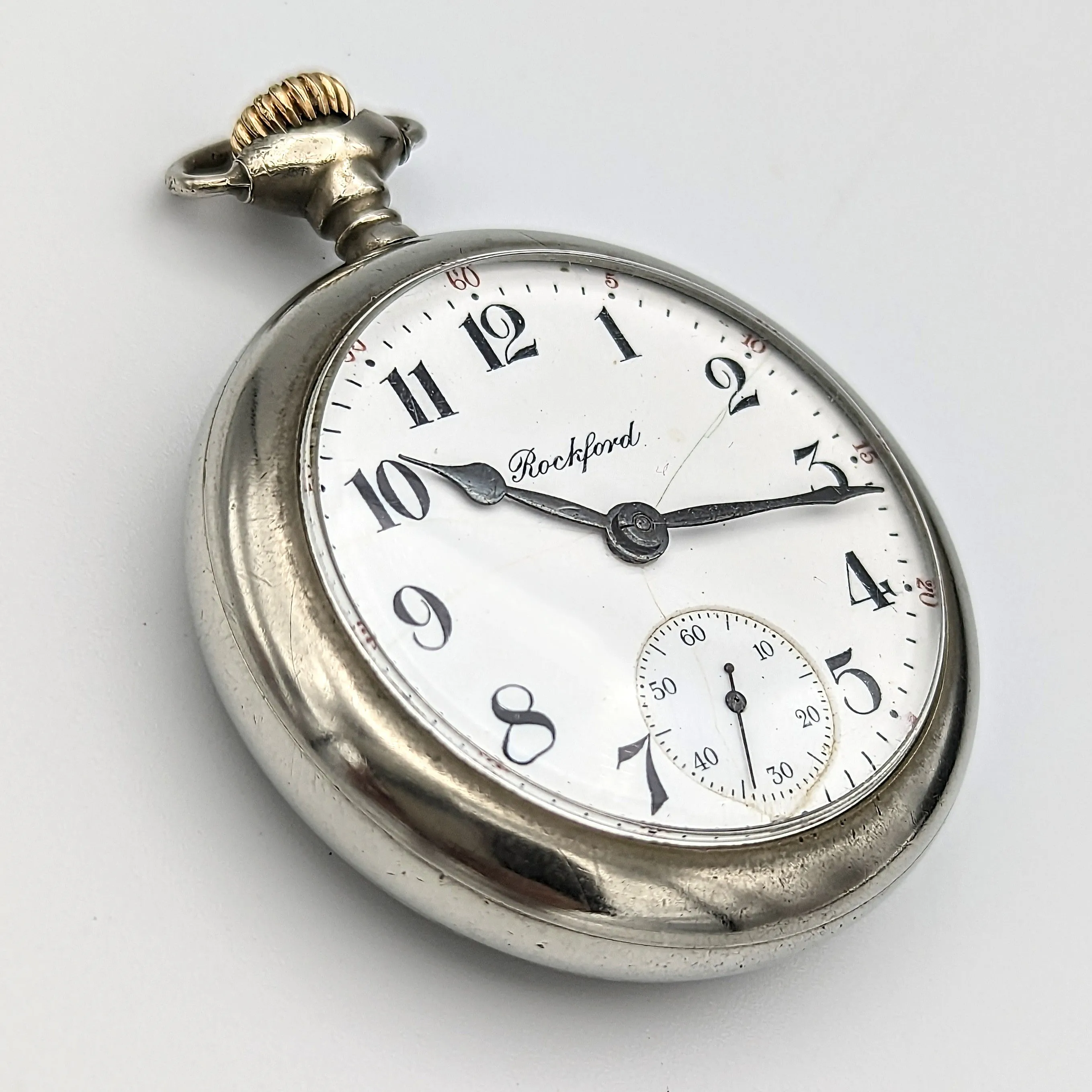 Antique 1910 ROCKFORD Pocket Watch Size 18s Grade 935 17 Jewels Pocket Watch