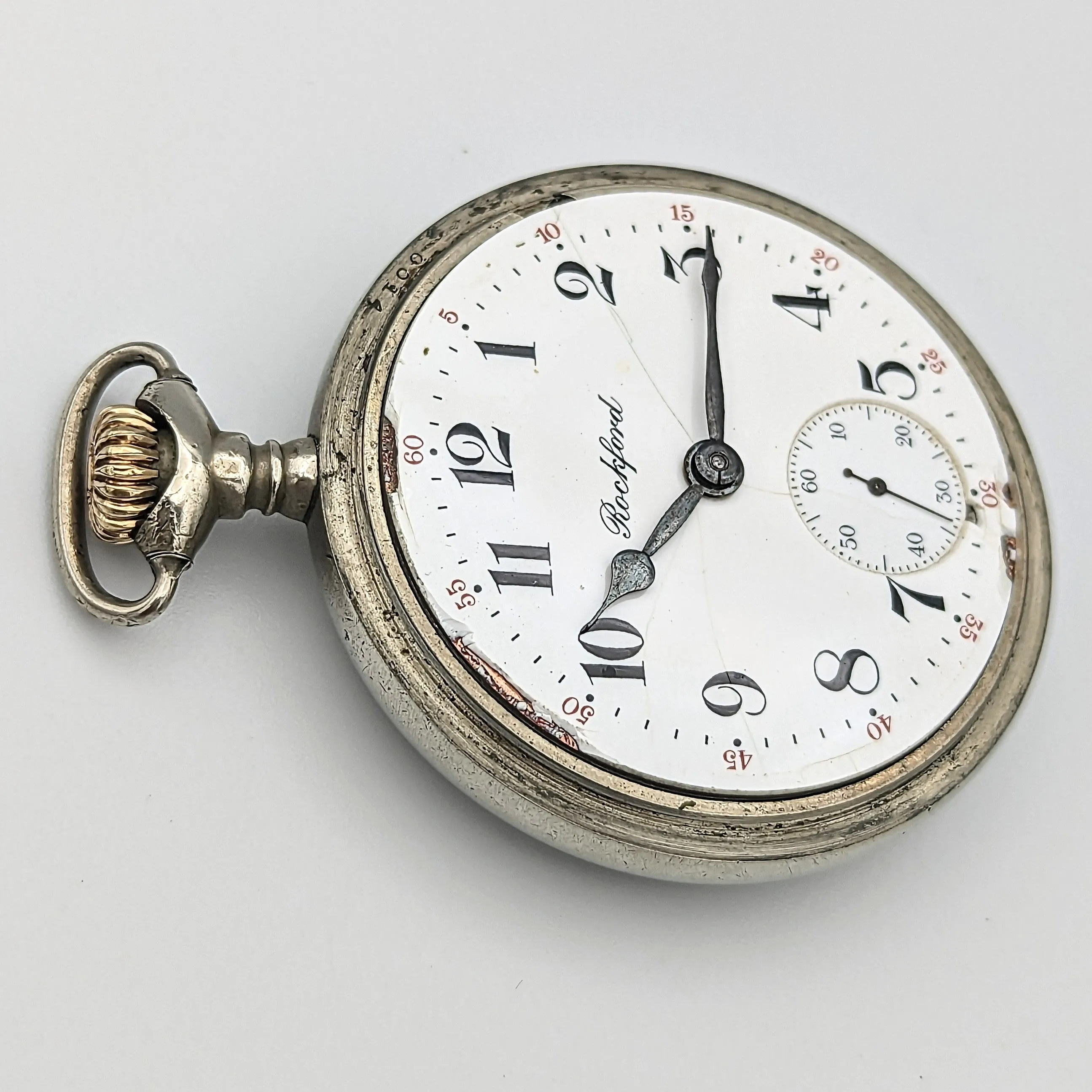 Antique 1910 ROCKFORD Pocket Watch Size 18s Grade 935 17 Jewels Pocket Watch