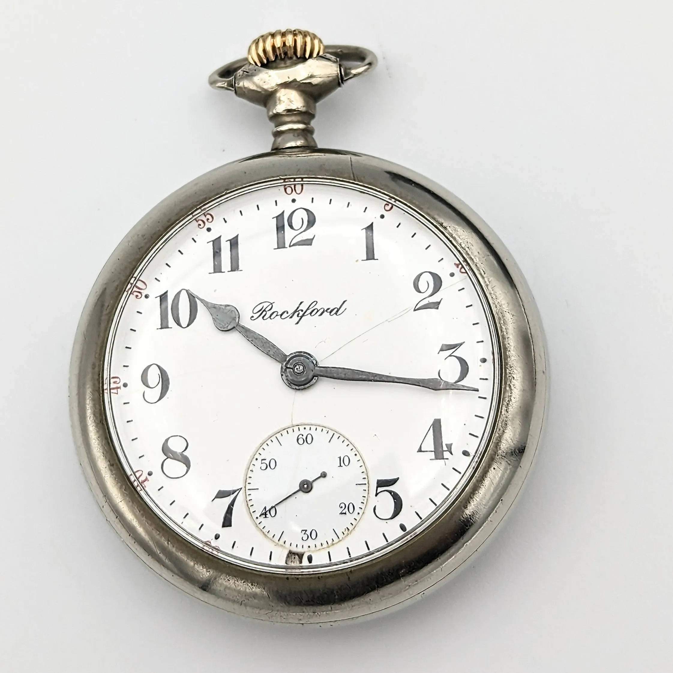 Antique 1910 ROCKFORD Pocket Watch Size 18s Grade 935 17 Jewels Pocket Watch