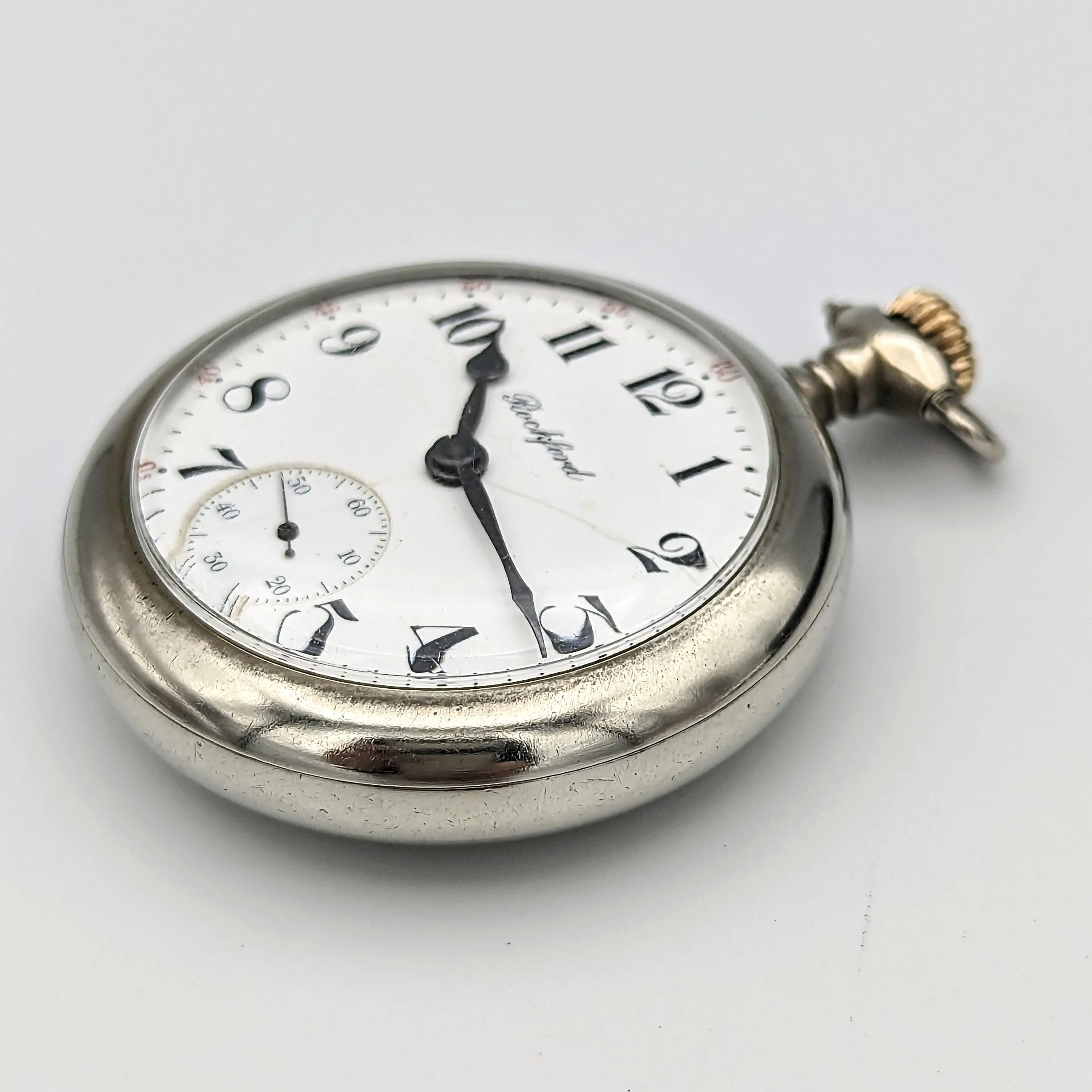 Antique 1910 ROCKFORD Pocket Watch Size 18s Grade 935 17 Jewels Pocket Watch