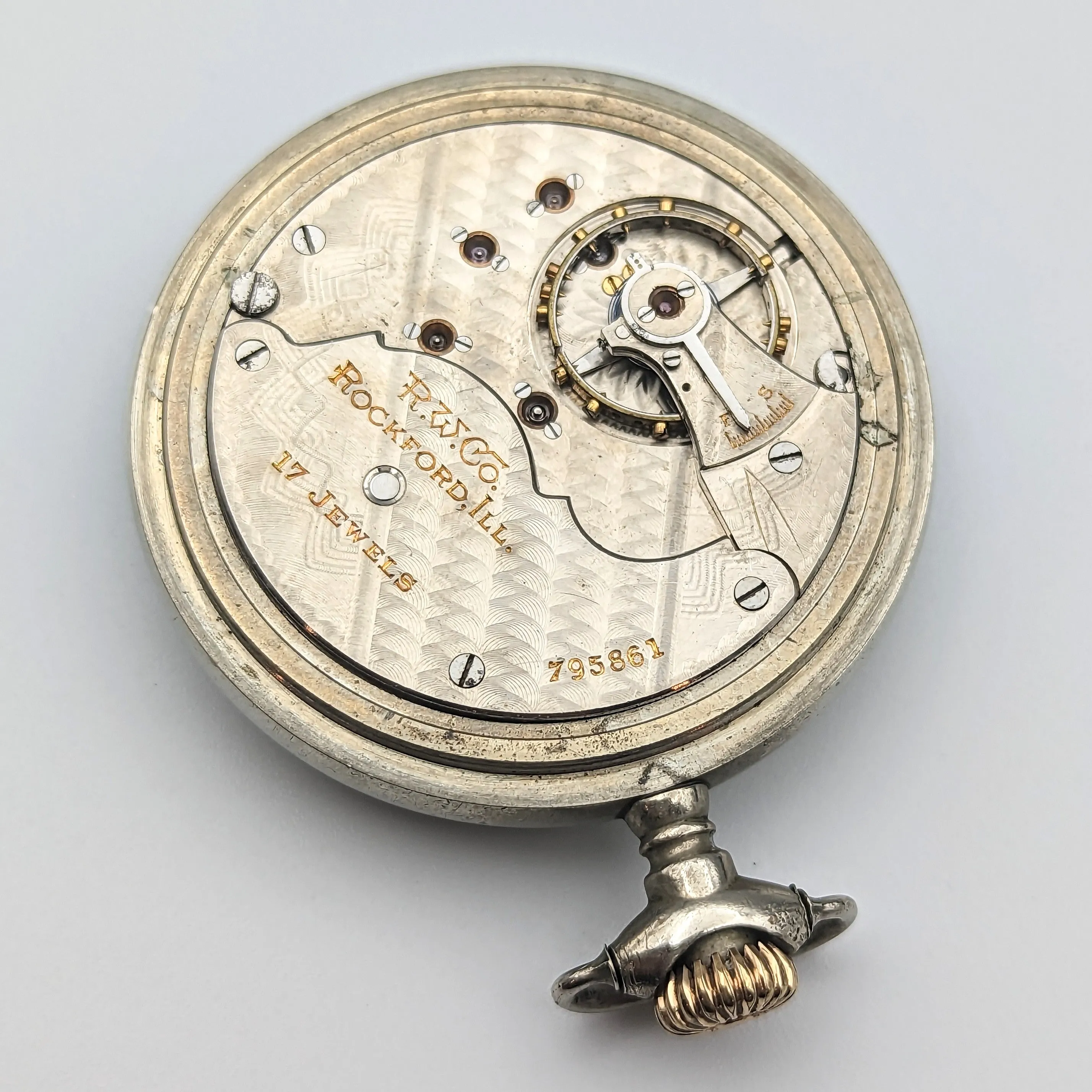 Antique 1910 ROCKFORD Pocket Watch Size 18s Grade 935 17 Jewels Pocket Watch