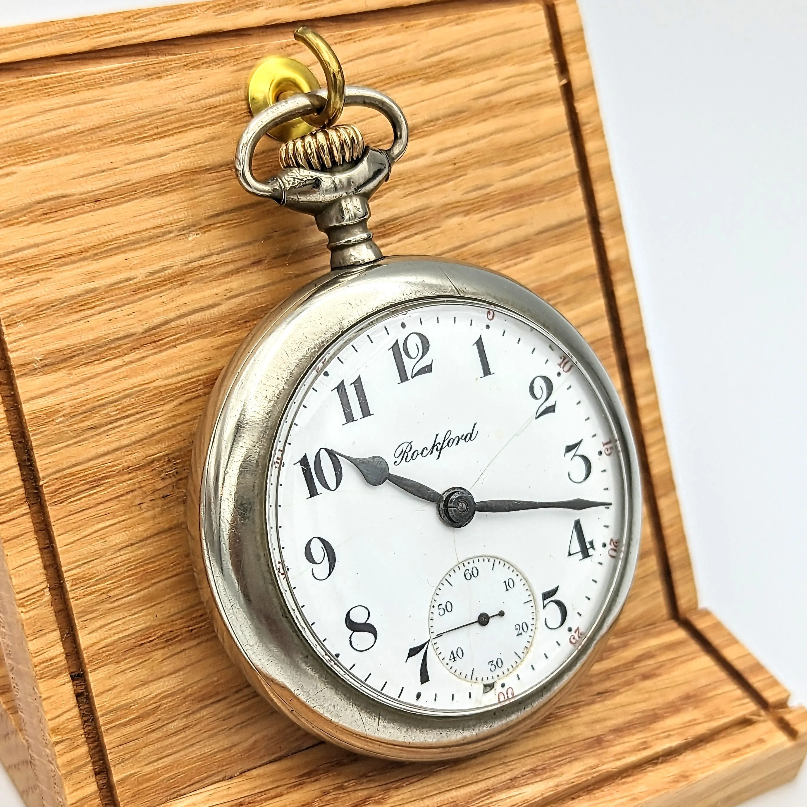 Antique 1910 ROCKFORD Pocket Watch Size 18s Grade 935 17 Jewels Pocket Watch