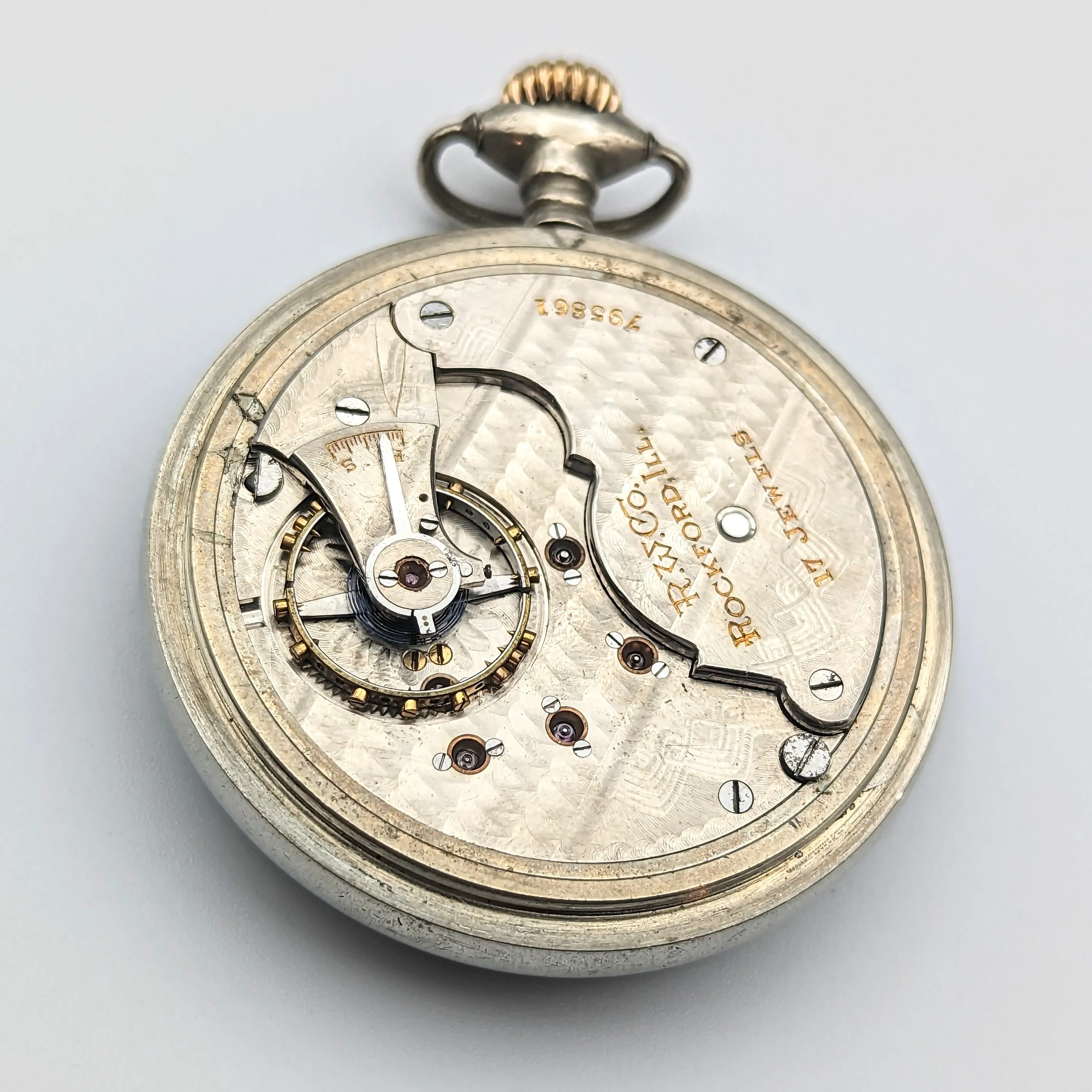 Antique 1910 ROCKFORD Pocket Watch Size 18s Grade 935 17 Jewels Pocket Watch
