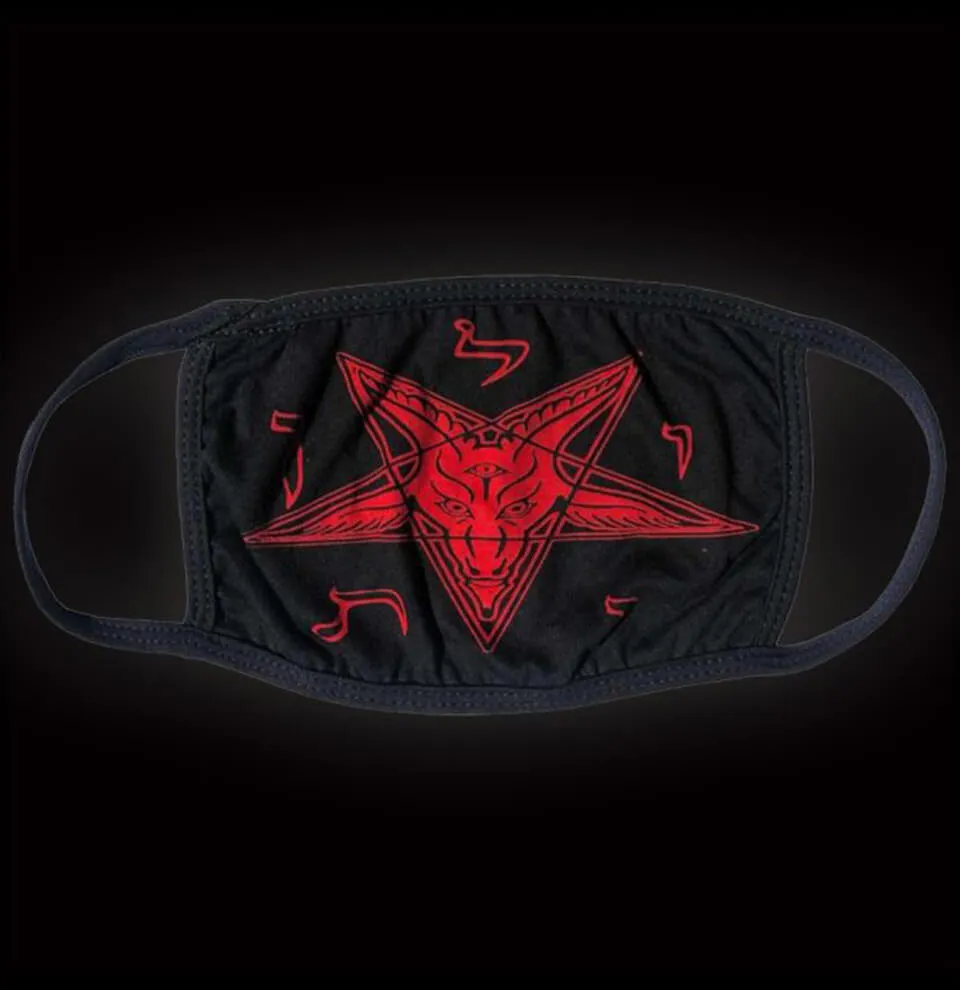 Baphomet Red Face Mask