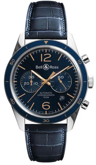 Bell & Ross Watch BR 126 Aeronavale Alligator Mens