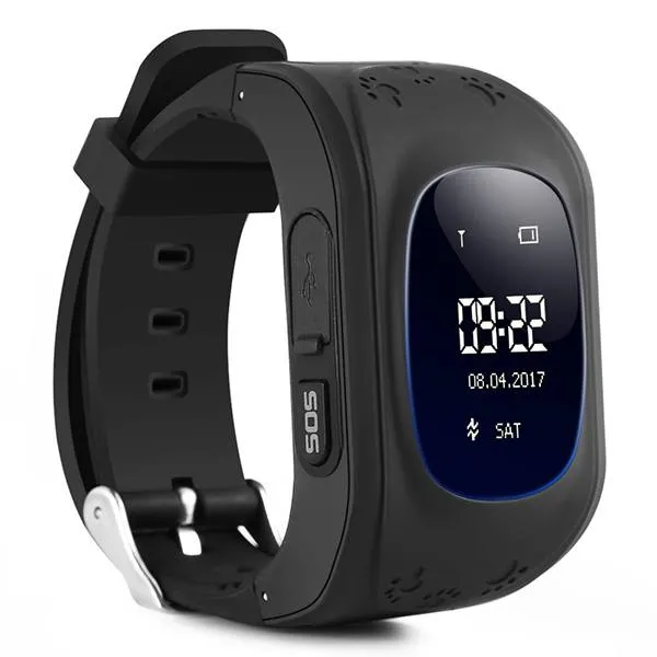 Black Q50 Kids GPS Smart Watch with Call Function