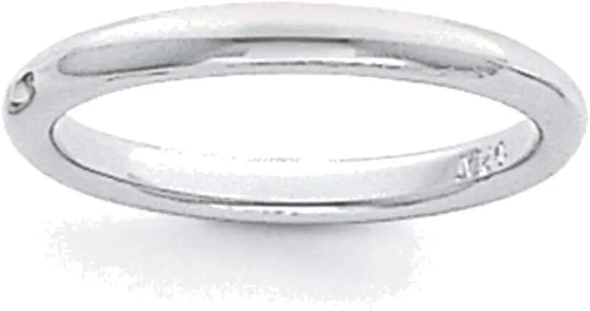 Bonyak Jewelry Platinum 3mm Lightweight Comfort-Fit Wedding Band Size 11.5 Elegant