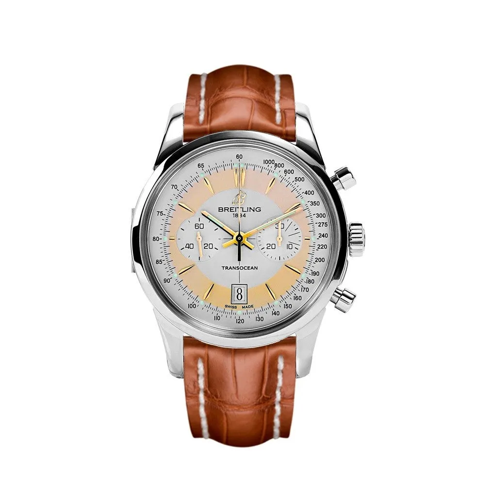 BREITLING Transocean Chronograph Stainless Steel Automatic Mens Watch AB015412/G784 737P