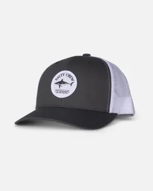 Bruce Retro Trucker Hat - Charcoal White