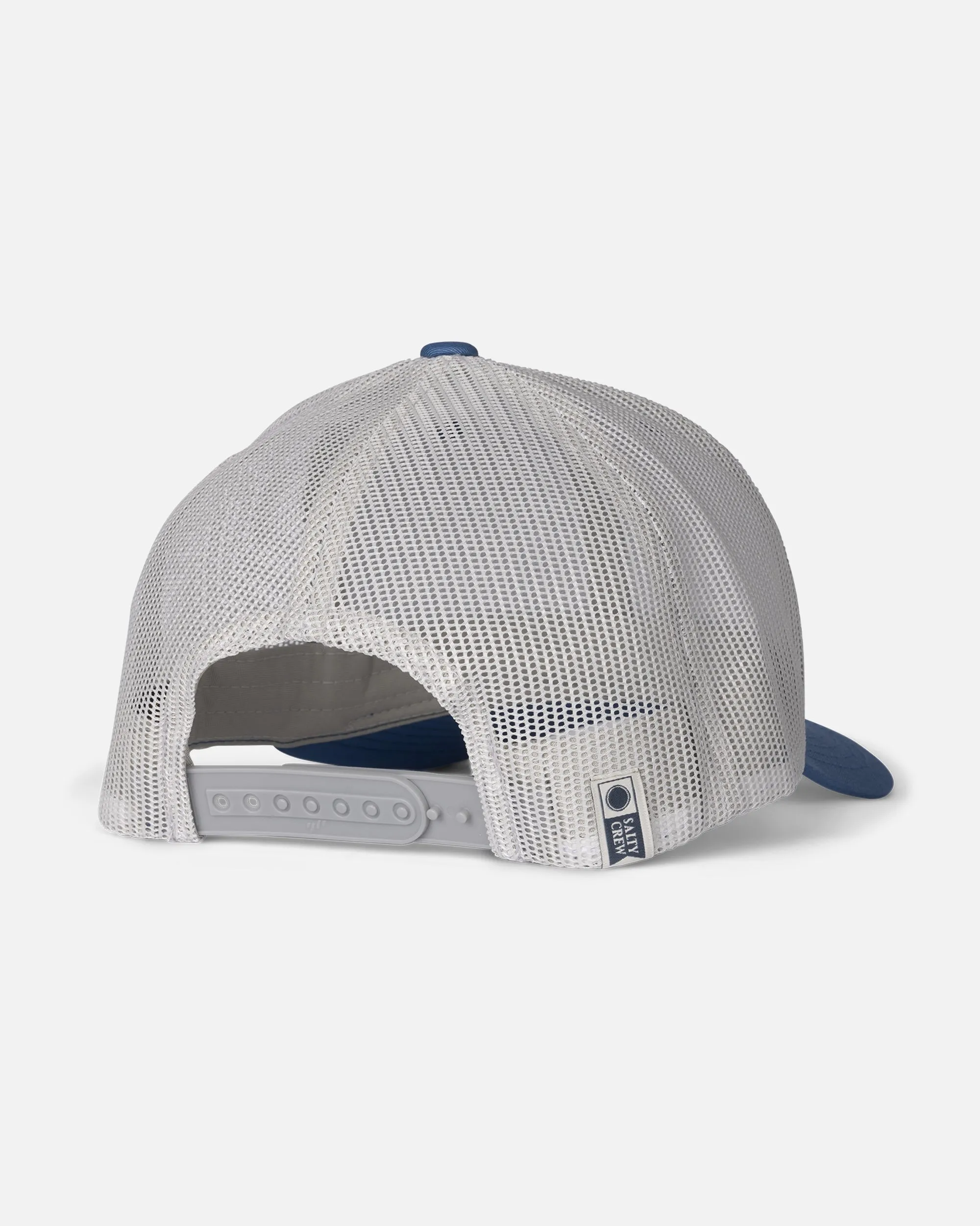 Bruce Retro Trucker Hat - Steel Blue/Silver