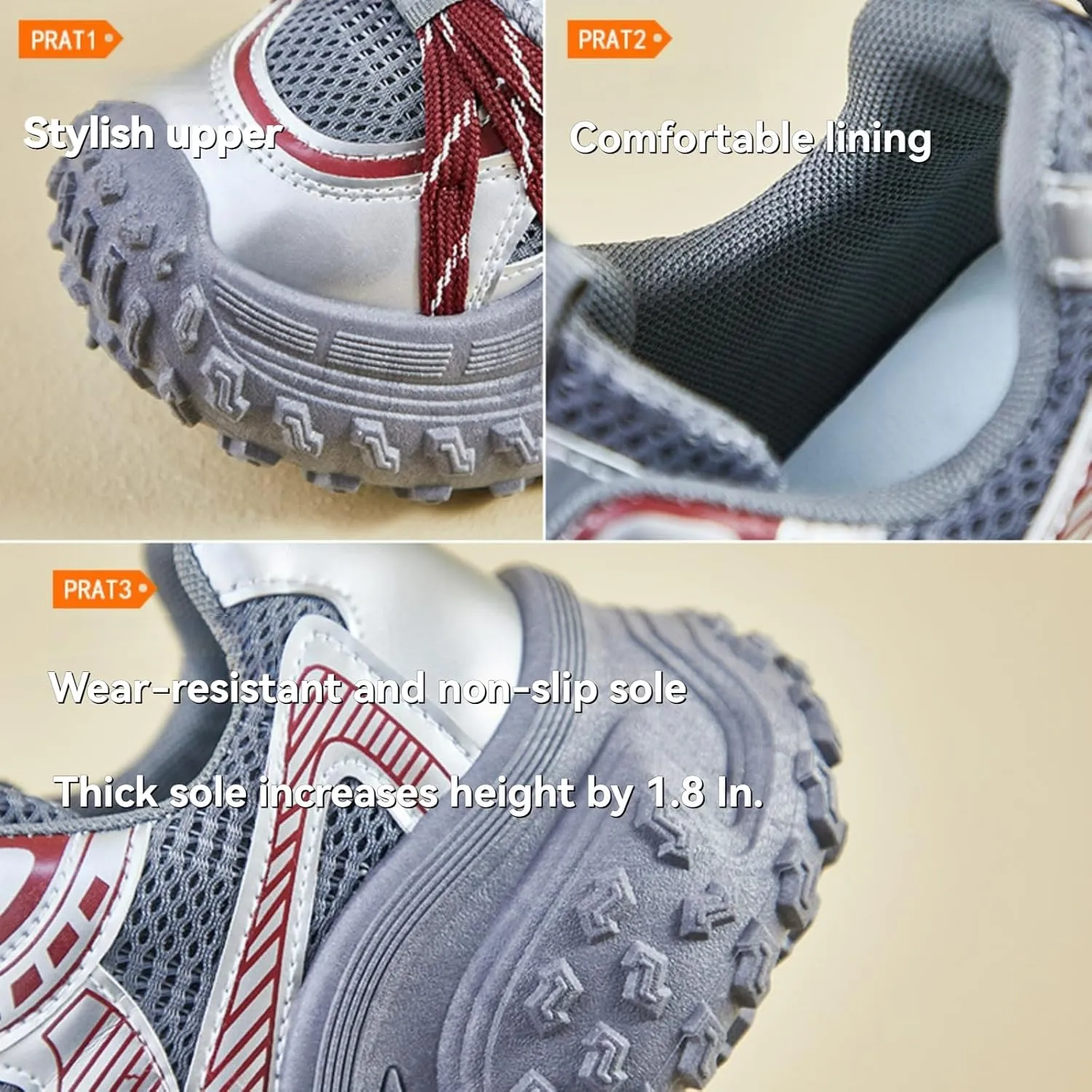 Chunky Platform Sneakers Women Retro Y2K Aesthetic 1.8" Height Increase Breathable Mesh Dad Shoes Casual Outfit Walking Shoes