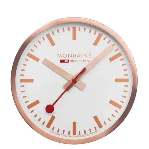 Copper Coloured Wall clock, 25 cm