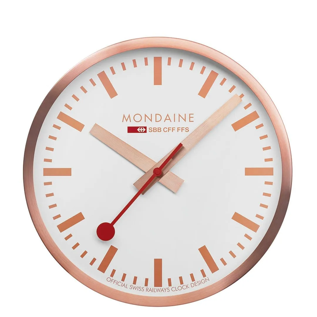 Copper Coloured Wall clock, 25 cm