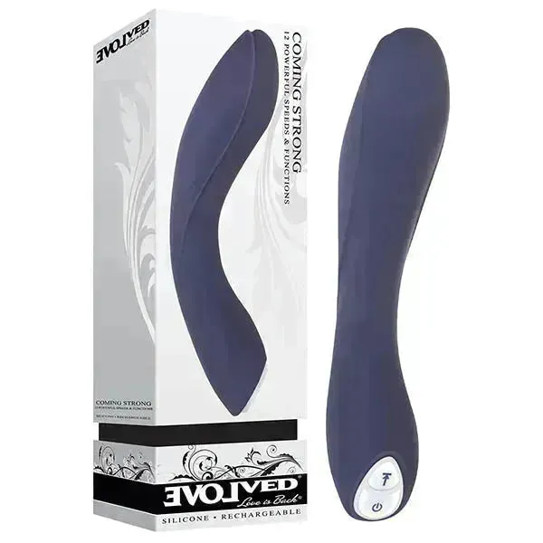 Evolved Coming Strong - Navy  119 cm (7.5'') USB Rechargeable Vibrator