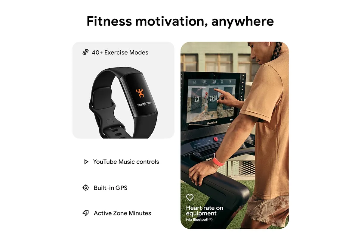 Fitbit Charge 6 Fitness Tracker | Obsidian/Black
