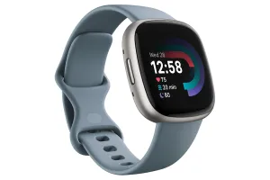 Fitbit Versa 4 Smartwatch | Waterfall Blue & Platinum