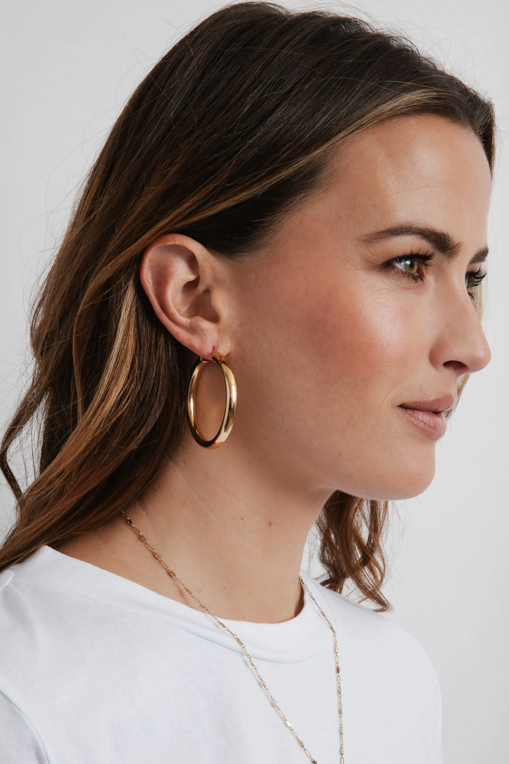Freda Hoops in Gold