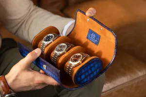 Galata Watch Roll - CP Patina Blue For 3 Watches