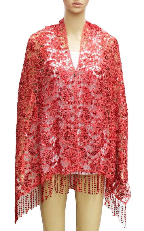 Glittering Sequin Shawl-SHW044