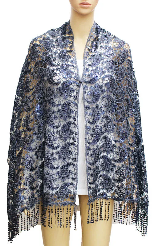 Glittering Sequin Shawl-SHW044