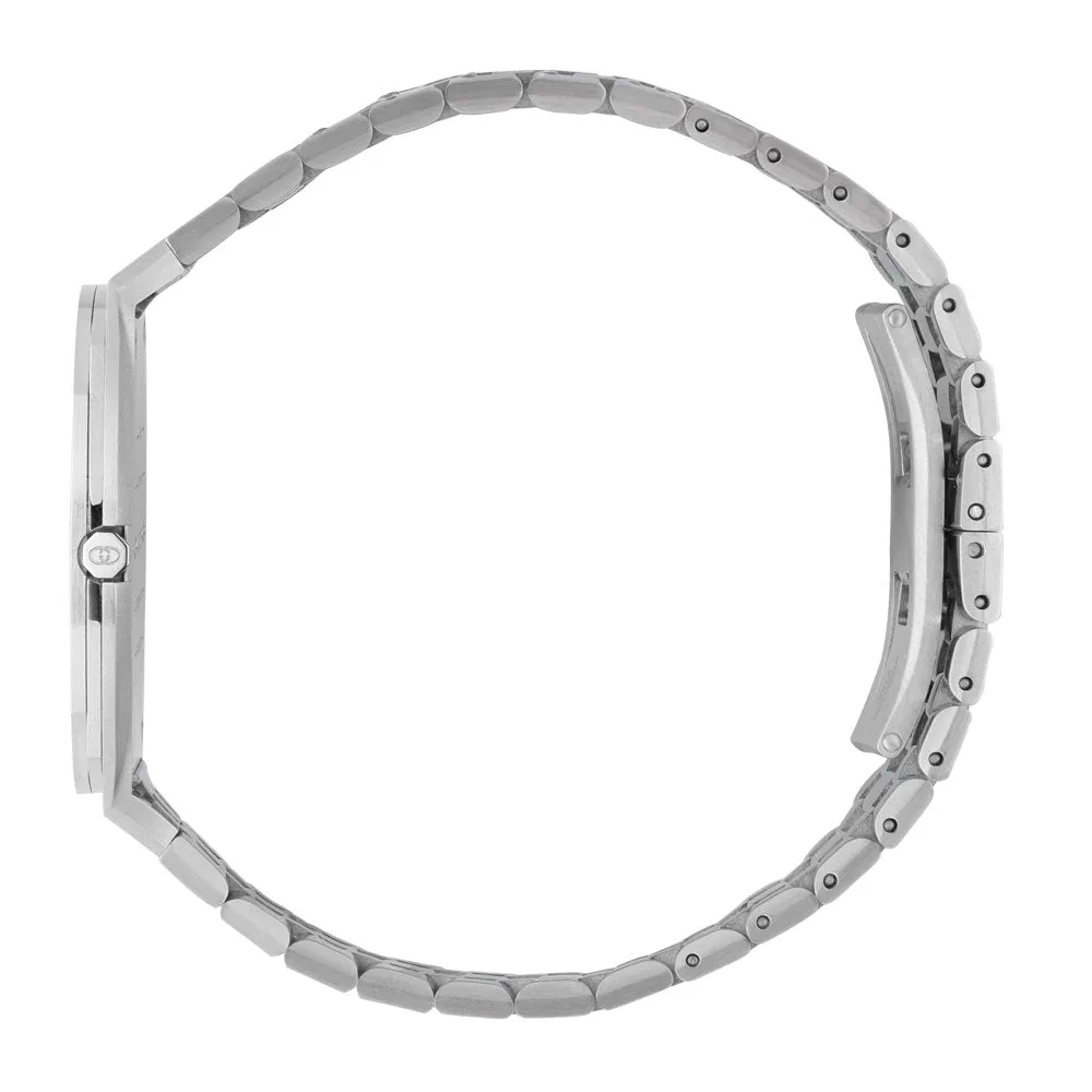 Gucci 25H 38mm Silver Dial Stainless Steel Watch YA163407