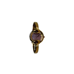 GUCCI GOLD-TONED 1400L OPAL STEEL QUARTZ WATCH