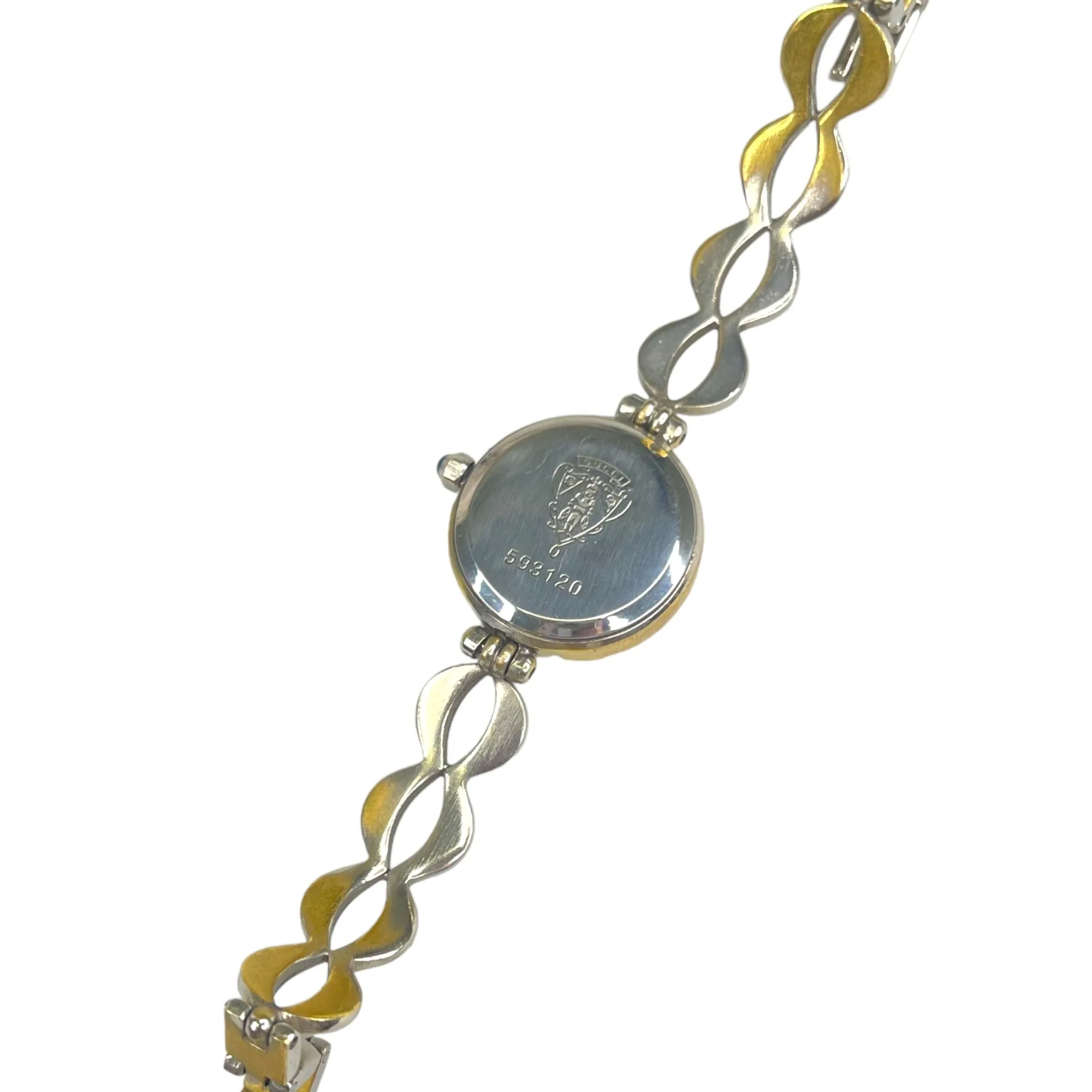 GUCCI GOLD/SILVER CIRCLE PATTERN WATCH