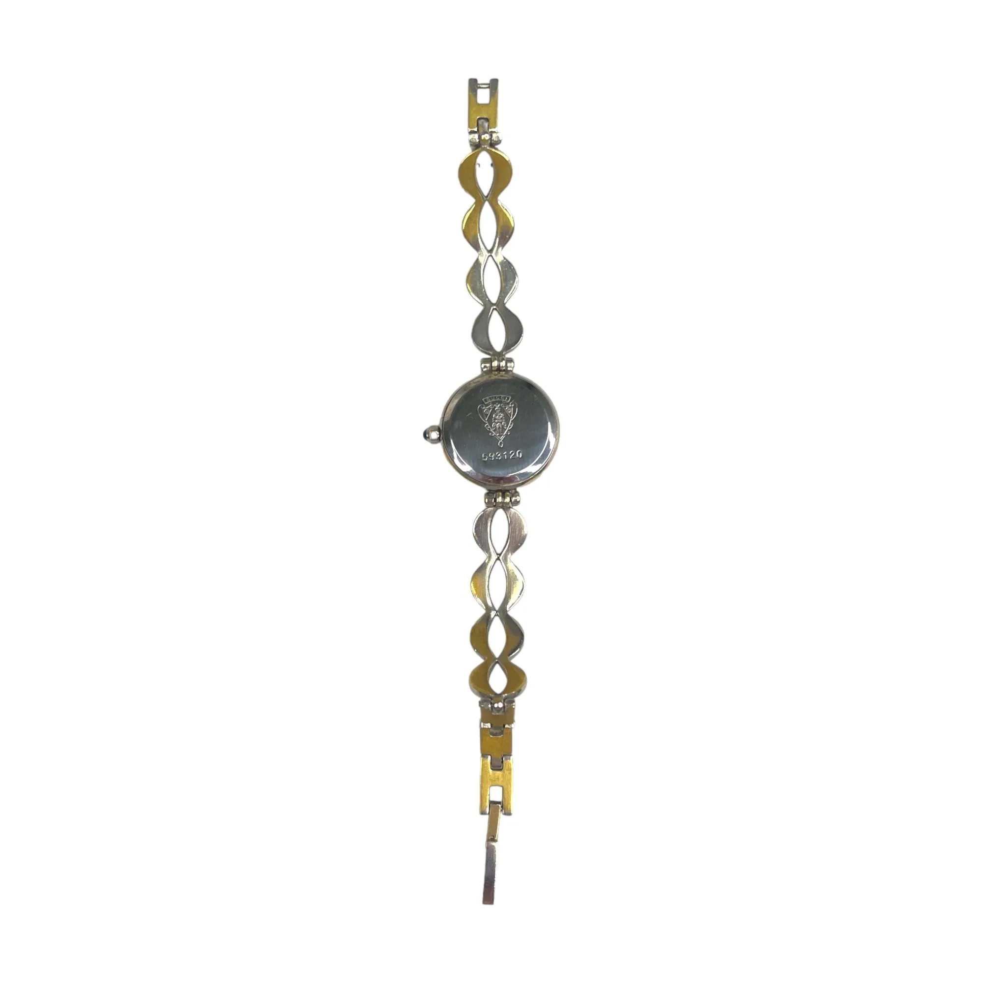 GUCCI GOLD/SILVER CIRCLE PATTERN WATCH