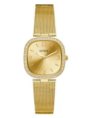 Guess GW0354L2 Gold-Tone Mesh Analog Watch Women