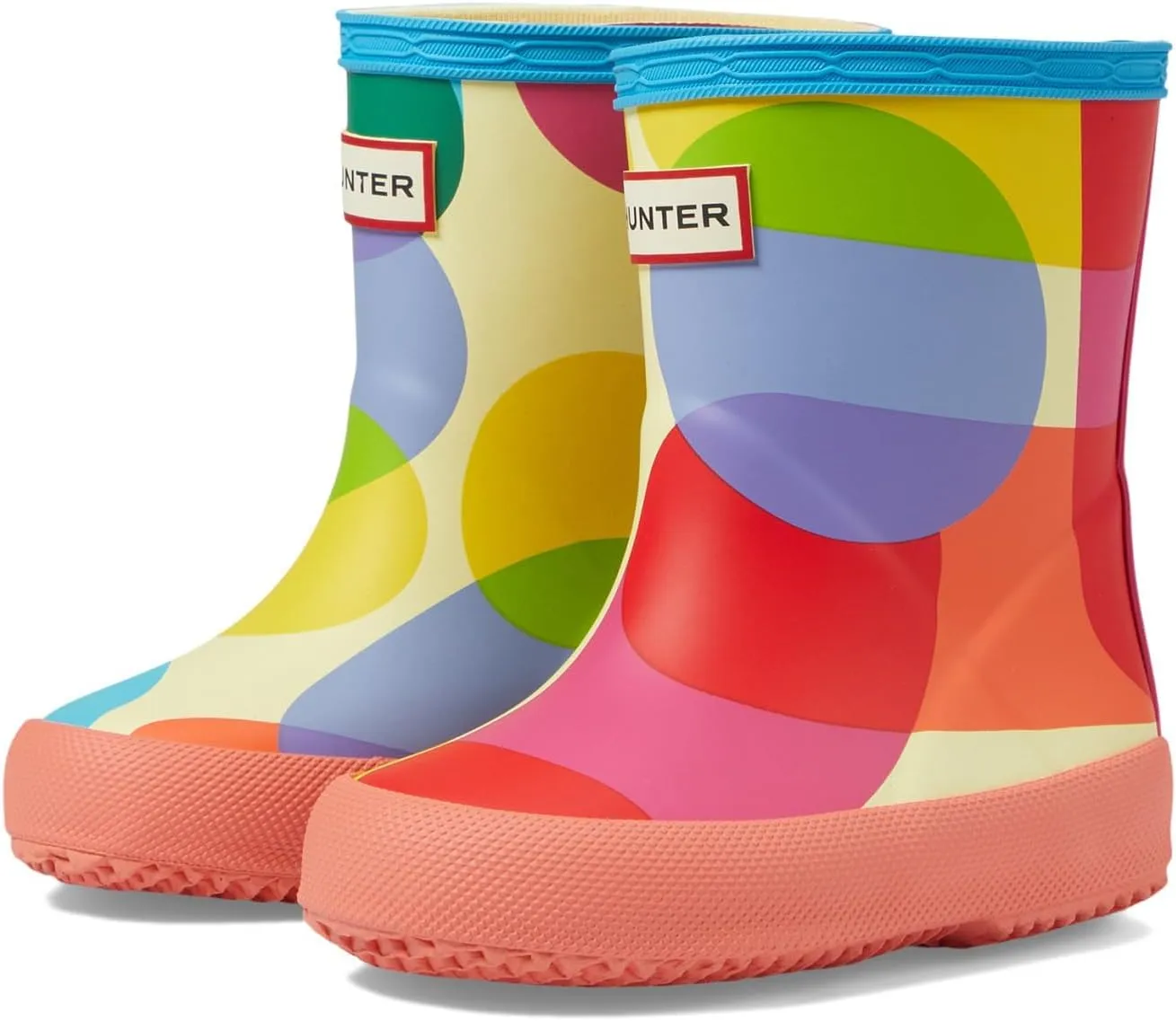 Hunter Girl's Original First Classic Rainbow Bubbles Boot (Little Toddler/Big Kid) Rain