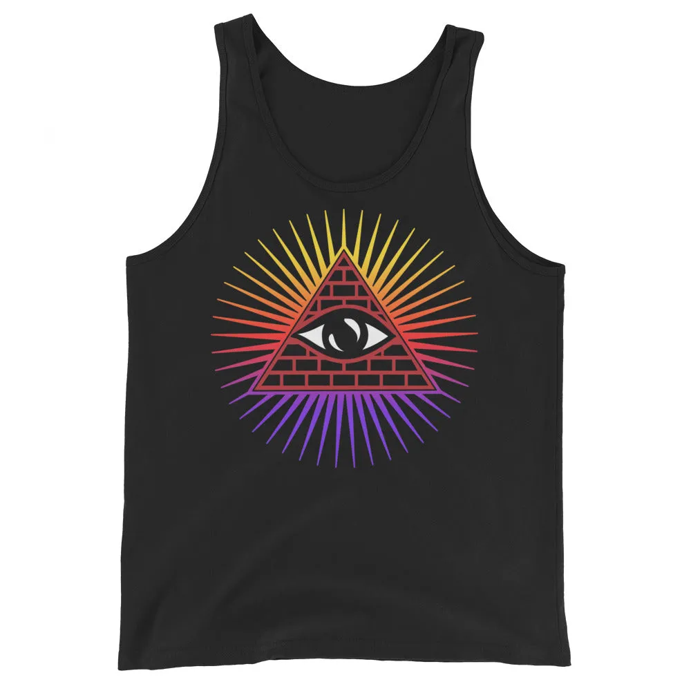 Illuminati All Seeing Psychic Eye Color Aura Men's Tank Top