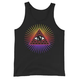 Illuminati All Seeing Psychic Eye Color Aura Men's Tank Top
