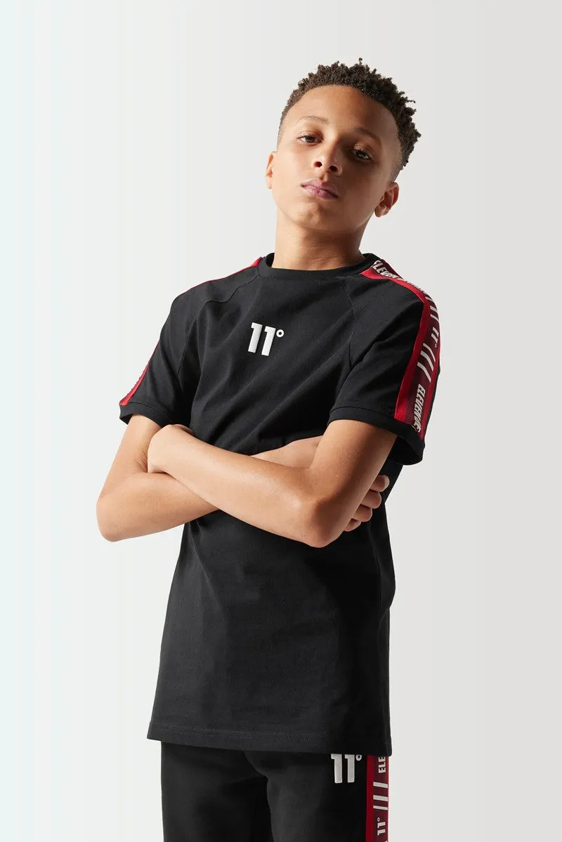 Junior Retro Taped T-Shirt - Black
