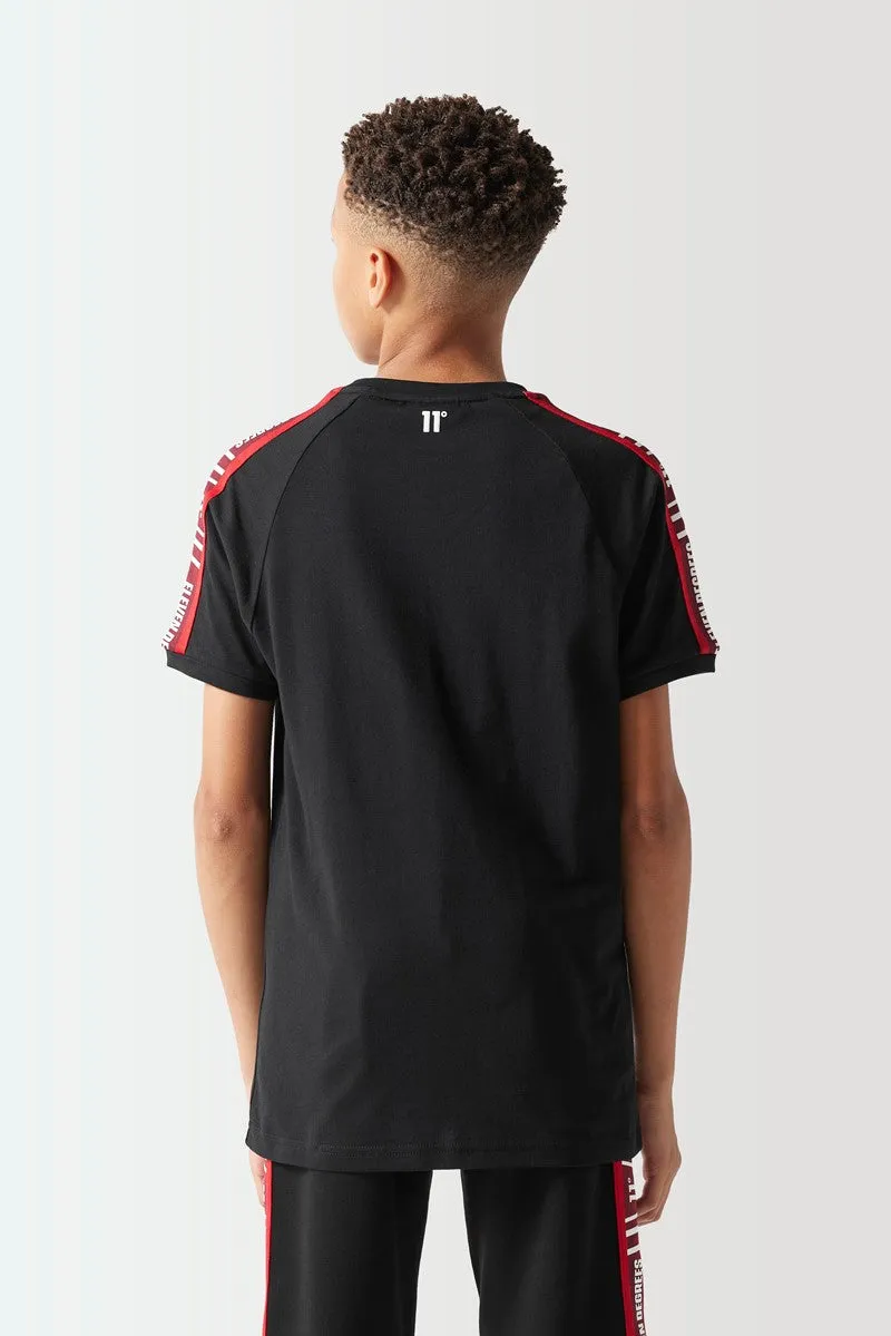 Junior Retro Taped T-Shirt - Black