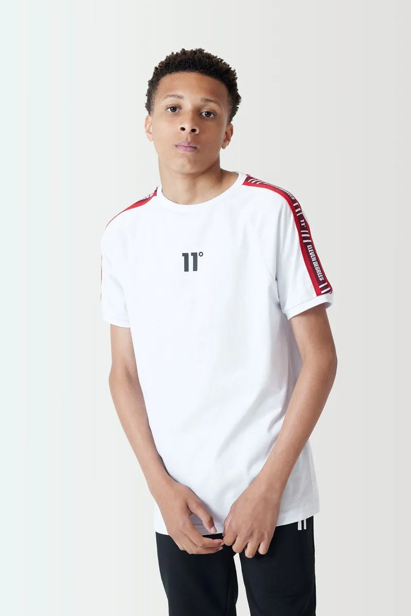 Junior Retro Taped T-Shirt - White