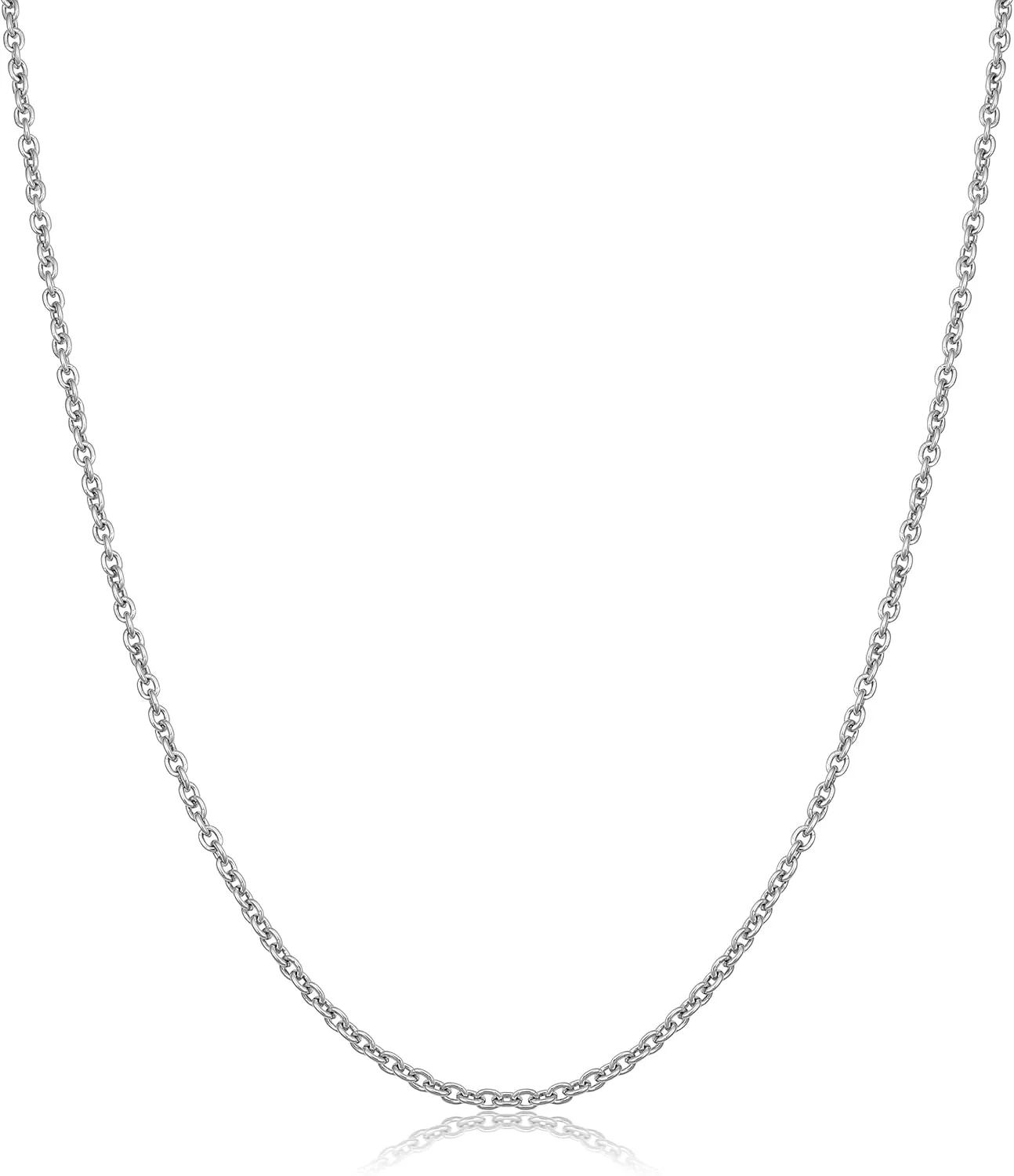 Kooljewelry Platinum 950 1.5 mm Cable Chain Necklace